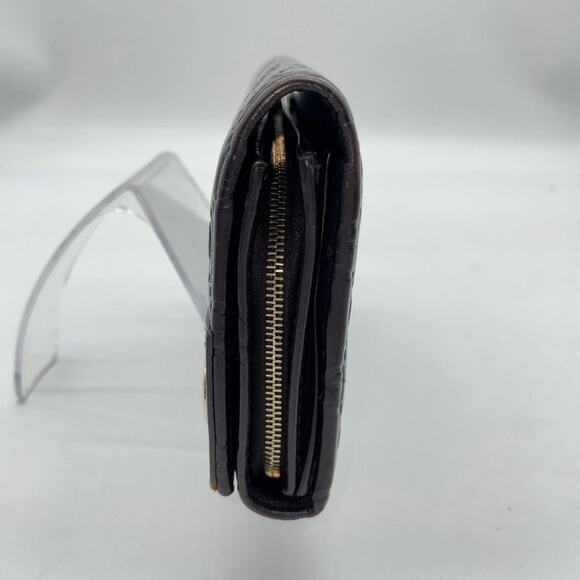 Auth Gucci Guccissima Black Leather Bi-fold Long Wallet W/Box - Picture 5 of 15